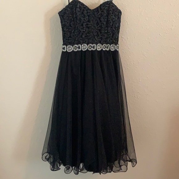 Glitter sparkle dress strapless - Picture 2 of 8